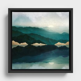 Waters Edge Reflection Framed Canvas