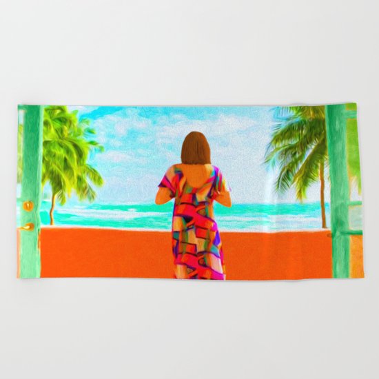 Shall I Compare Thee To A Summer's Day? Beach Towel