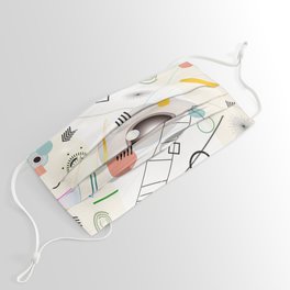 Abstract Geometric Composition Face Mask