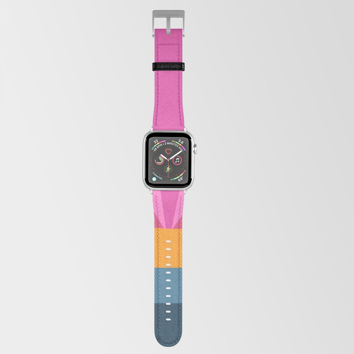 Cover IV - Colorful Sunset Retro Abstract Geometric Minimalistic Design Pattern Apple Watch Band