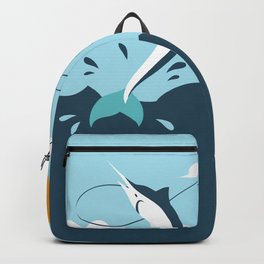 Fishing Passion - Best Sale Design Ever Backpack | Hiking, America, Nature, Camping, American, Hunting, Boating, Blue, Fishing, Boat 