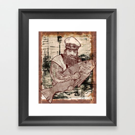 Respect the sea. Framed Art Print