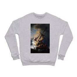 The Storm on the Sea of Galilee-Rembrandt Crewneck Sweatshirt