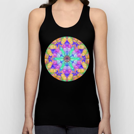 Colorful Concentric Reflections Unisex Tank Top