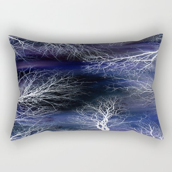 Abstract Midnight Trees Rectangular Pillow