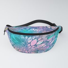 Painted Background Floral Pattern Fanny Pack