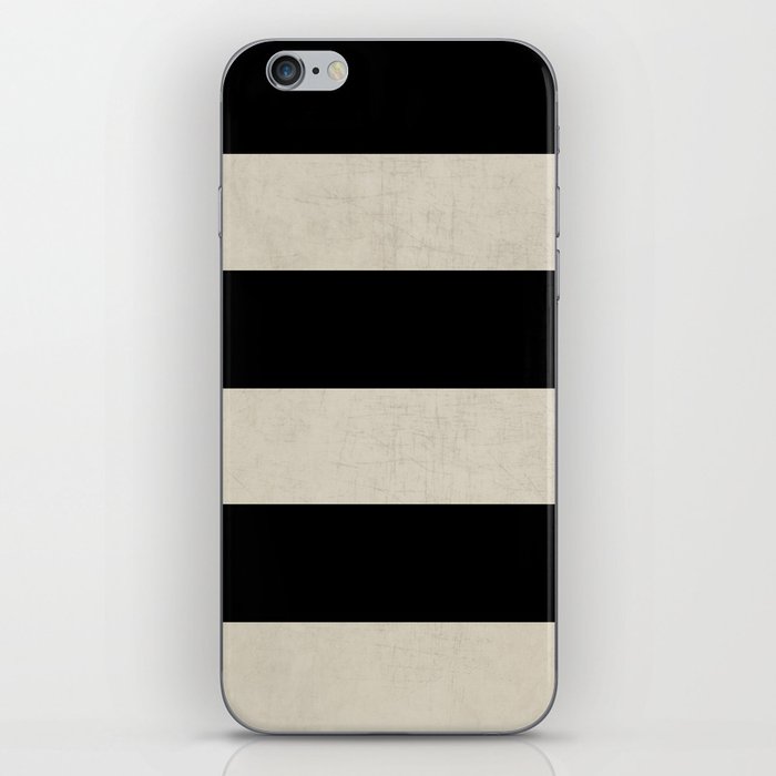 vintage black stripes iPhone Skin