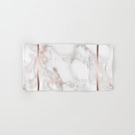 Luxury Rose-gold Faux Marble Hand & Bath Towel