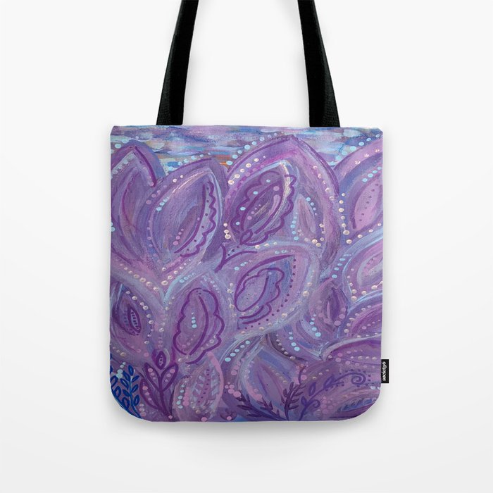 Abstract Lilac Painting Tote Bag