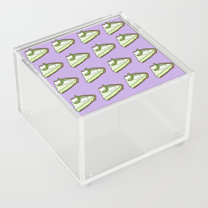Key Lime Pie Pattern Acrylic Box