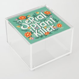 Serial plant killer lettering illustration with flowers and plants VECTOR Acrylic Box