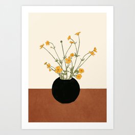 Blooming Wildflowers Yellow 2 Art Print