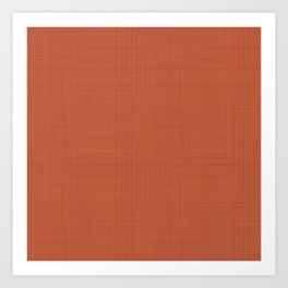 Burlap texture. Sienna indian red. Art Print