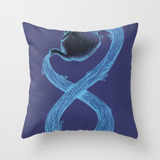 Infinite Tea Throw Pillow