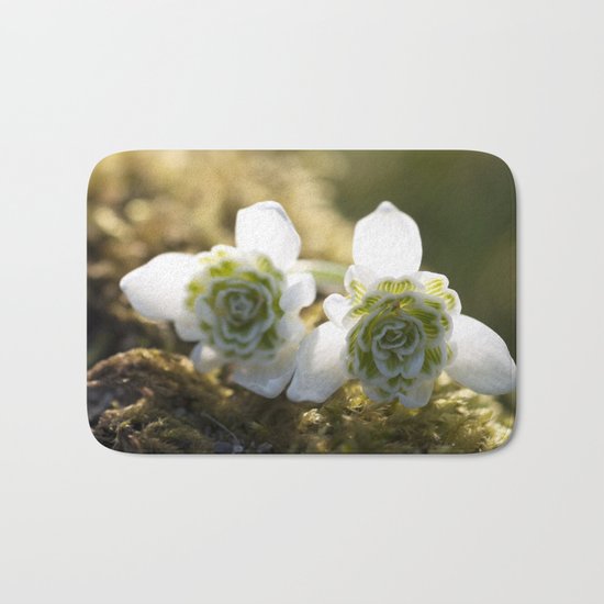 Snowdrops in LOVE Bath Mat