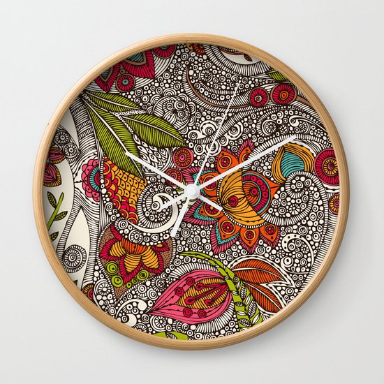 Random Flowers Wall Clock