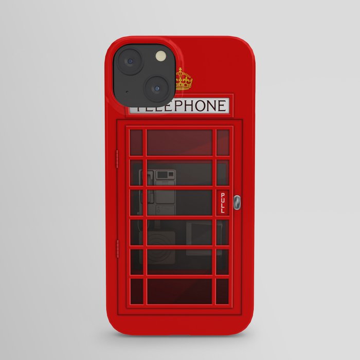 RED TELEPHONE BOX BOOTH PHONE BOX iPhone Case