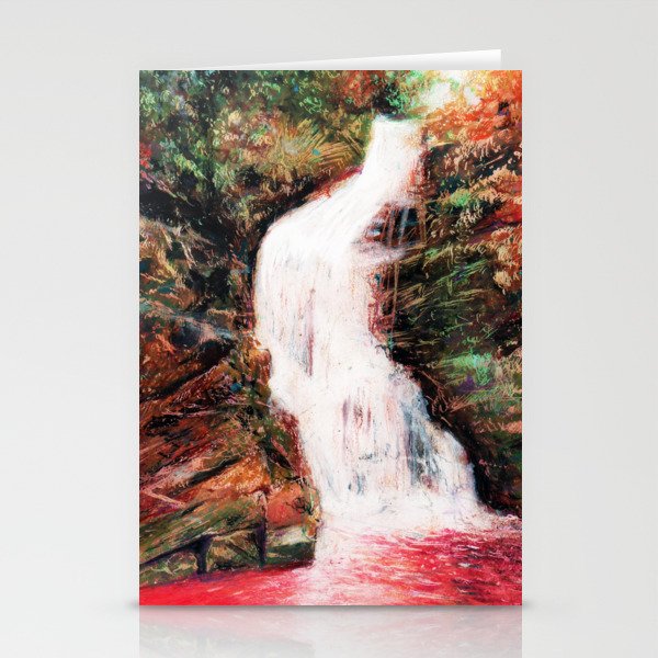Colorful waterfal Stationery Cards