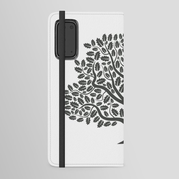 Set of trees of an oak. A vector illustration Android Wallet Case