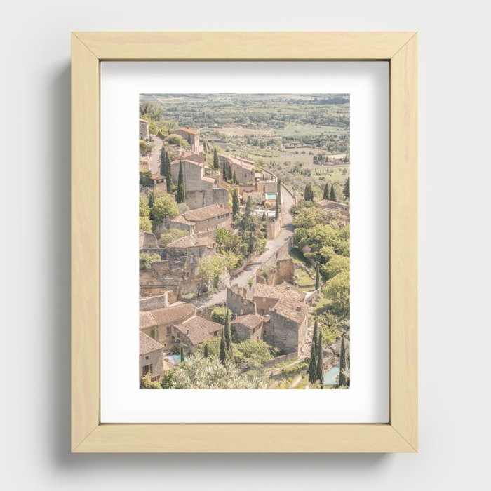 Gordes Medieval Village Photo | South of France Travel Photography Art Print | Provence Houses Landscape Recessed Framed Print