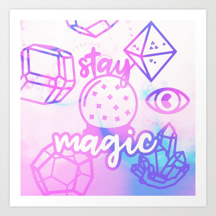 Stay magic cute Art Print