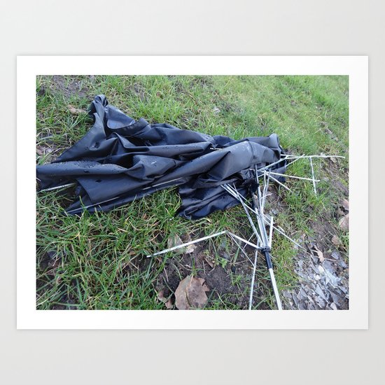 Umbrella Blues 3 Art Print
