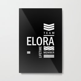 Elora Personalized Name Birthday Gift Metal Print | Eloragiftideas, Curated, Presentselora, Elora, Giftforelora, Digital, Grandparentsday, Black And White, Eloraname, Nameelora 