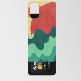 Vibrant Sun Rising Over The Ocean Abstract Nature Art In Warm Natural African Color Palette Android Card Case
