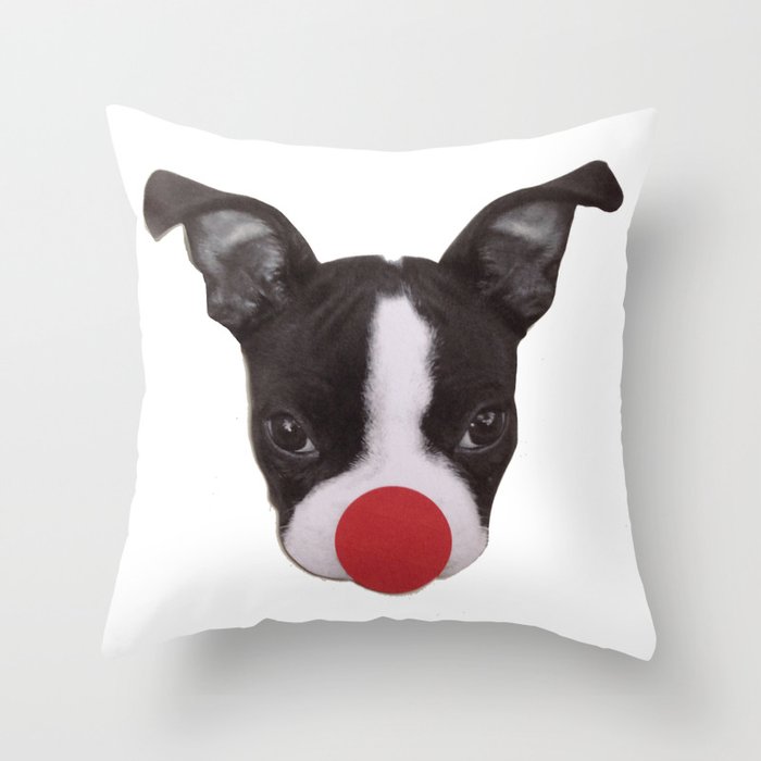 Vintage Rudolph, Merry Christmas, Throw Pillow