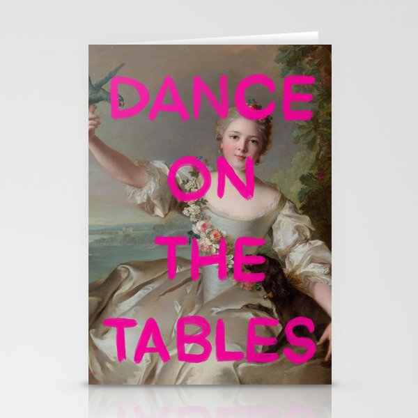 Dance on the tables- Mischievous Marie Antoinette Stationery Cards