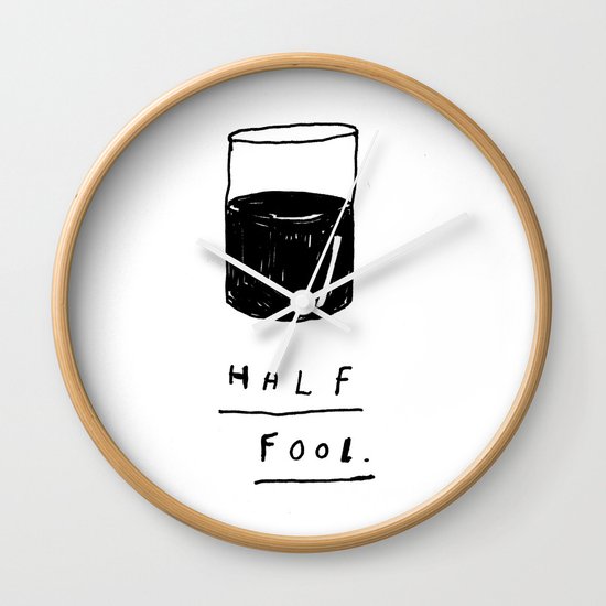 HALF FOOL Wall Clock