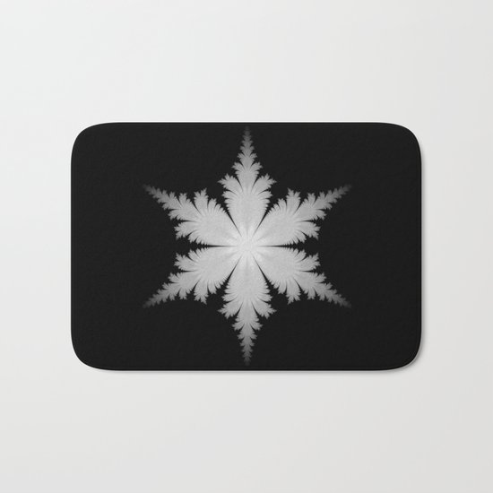 Fractal Snowflake Bath Mat