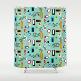 Mod Abstract Green Shower Curtain