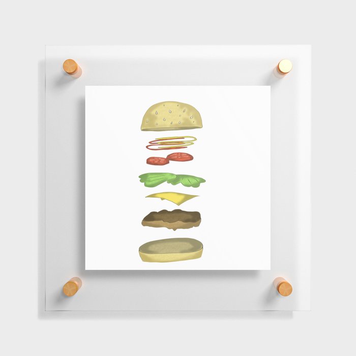Layered Burger Floating Acrylic Print