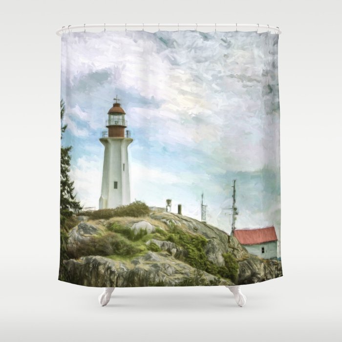 Lighthouse Shower Curtain By Augustlandscapes Society6