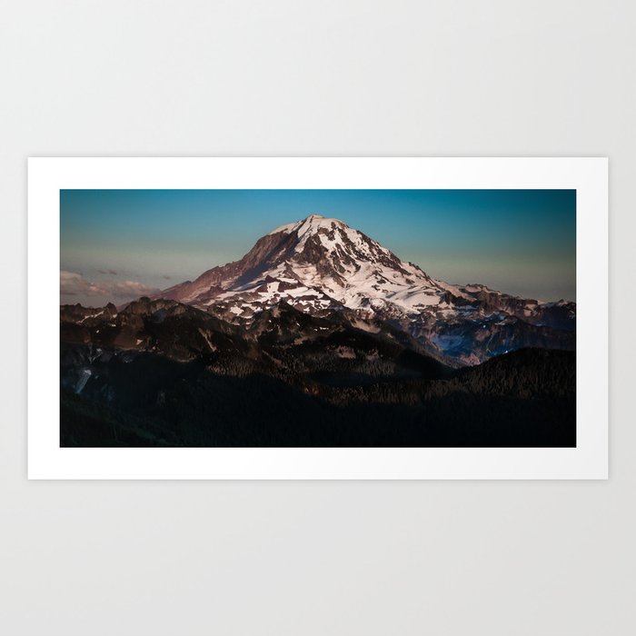 Mt Rainier Dusk Art Print