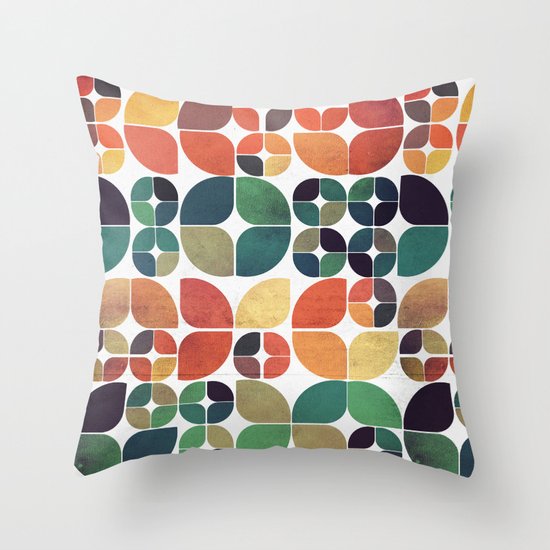 Vintage Fall Pattern Throw Pillow