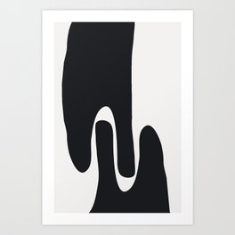 Black abstract #53 Lend a Hand Art Print