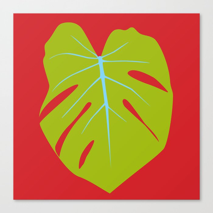 Tropical Leaf - Young Monstera Canvas Print