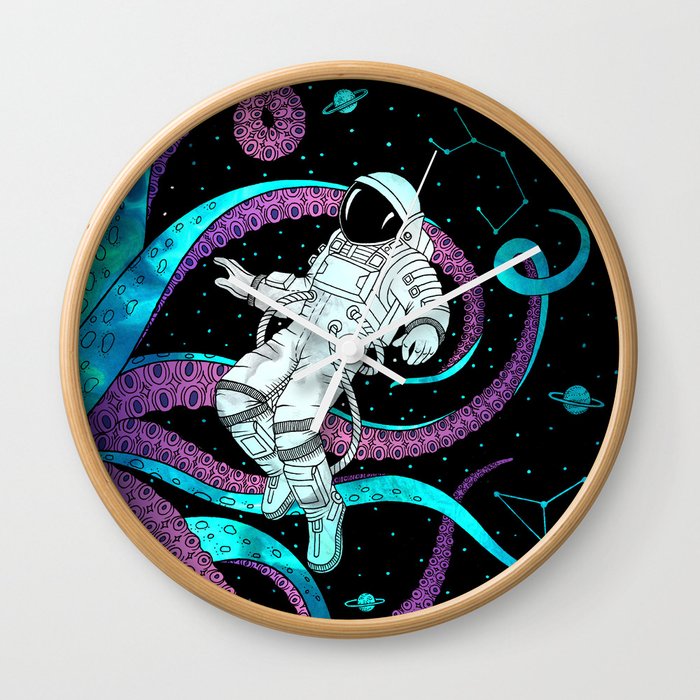 Alien Octopus II Wall Clock