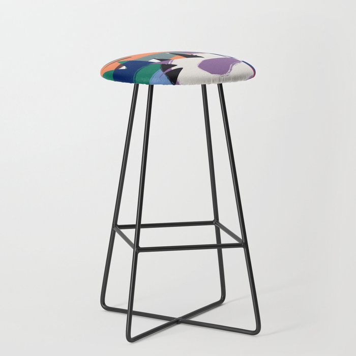 Geometric cut out and ribbons Bar Stool