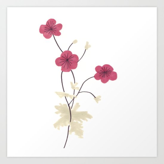 Armenian Cranesbill Flower Art Print