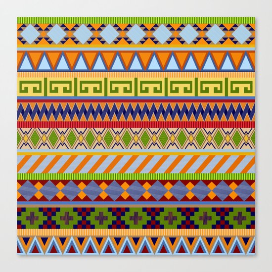 Tribal Aztec Patterns Canvas Print
