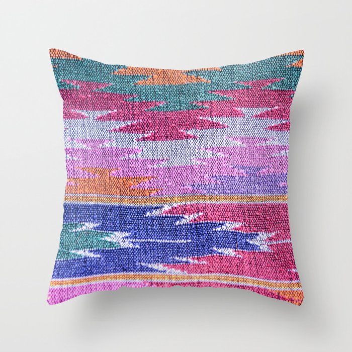Purple Pattern Throw Pillow