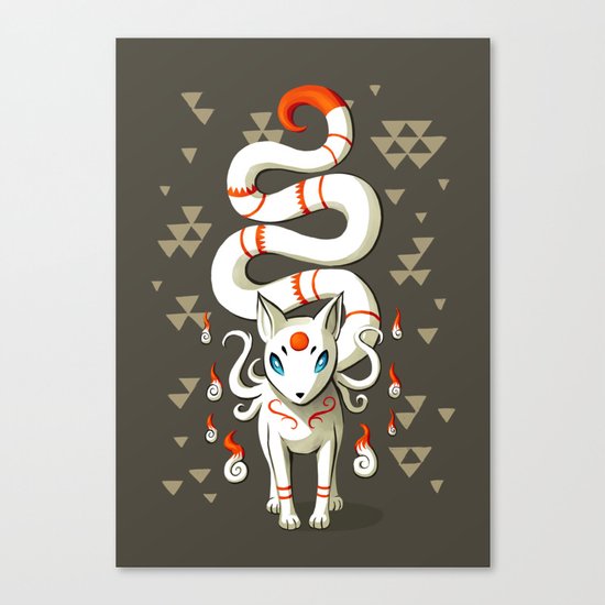 Long Tail Fox Canvas Print