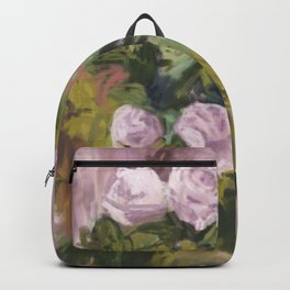 Roses Vintage Backpack | Roses, Nature, Painting, Greenandpink, Pinkroses, Mom, Originalpainting, Valentinprints, Vintagepainting, Pinkflowers 
