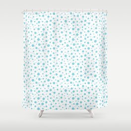 Blue Polka dots design Shower Curtain