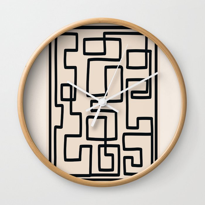 Abstract Line Movement 15 Wall Clock
