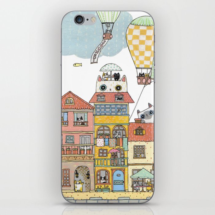 79 Cats in Harbor City iPhone Skin