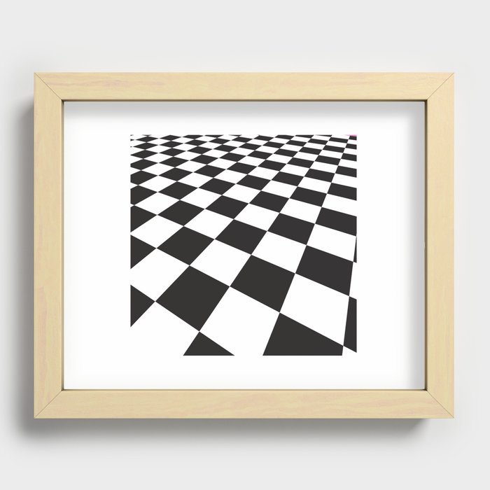 Checkered perspectives. Recessed Framed Print